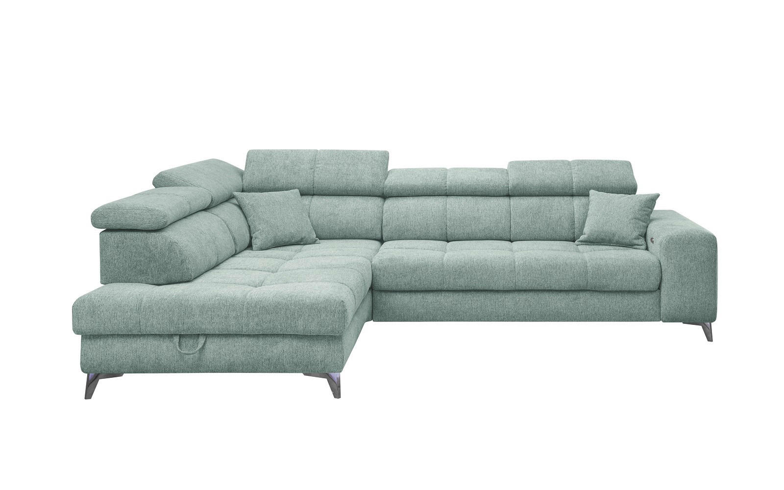 ECKSOFA mit elektrischer Wallaway-Funktion und vielseitigen Anpassungsmöglichkeiten - Blau, Textil (282/198cm) - ed exciting design