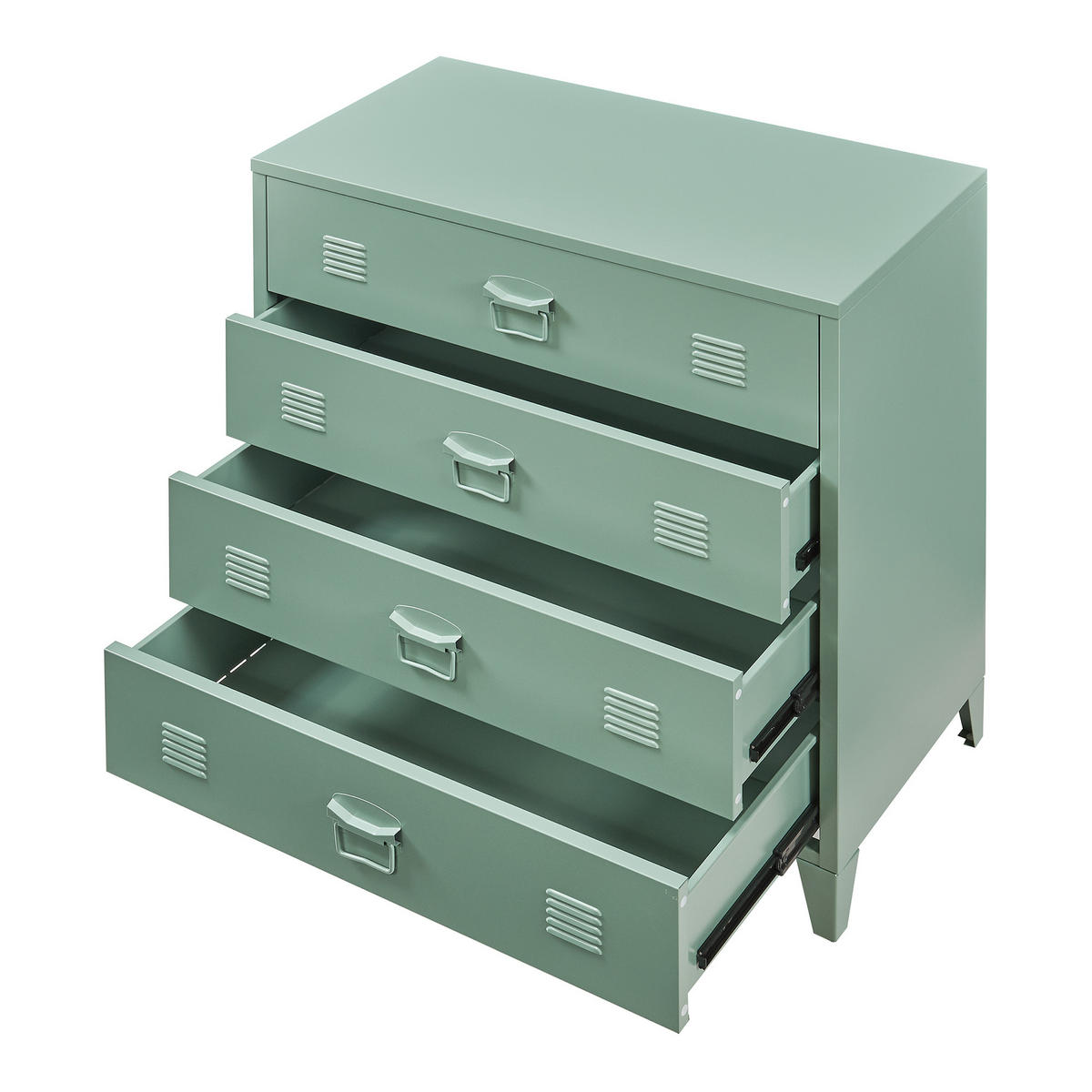 METALLSCHRANK Hämeenlinna - Grün, Metall (80/92/40cm) - [en.casa]