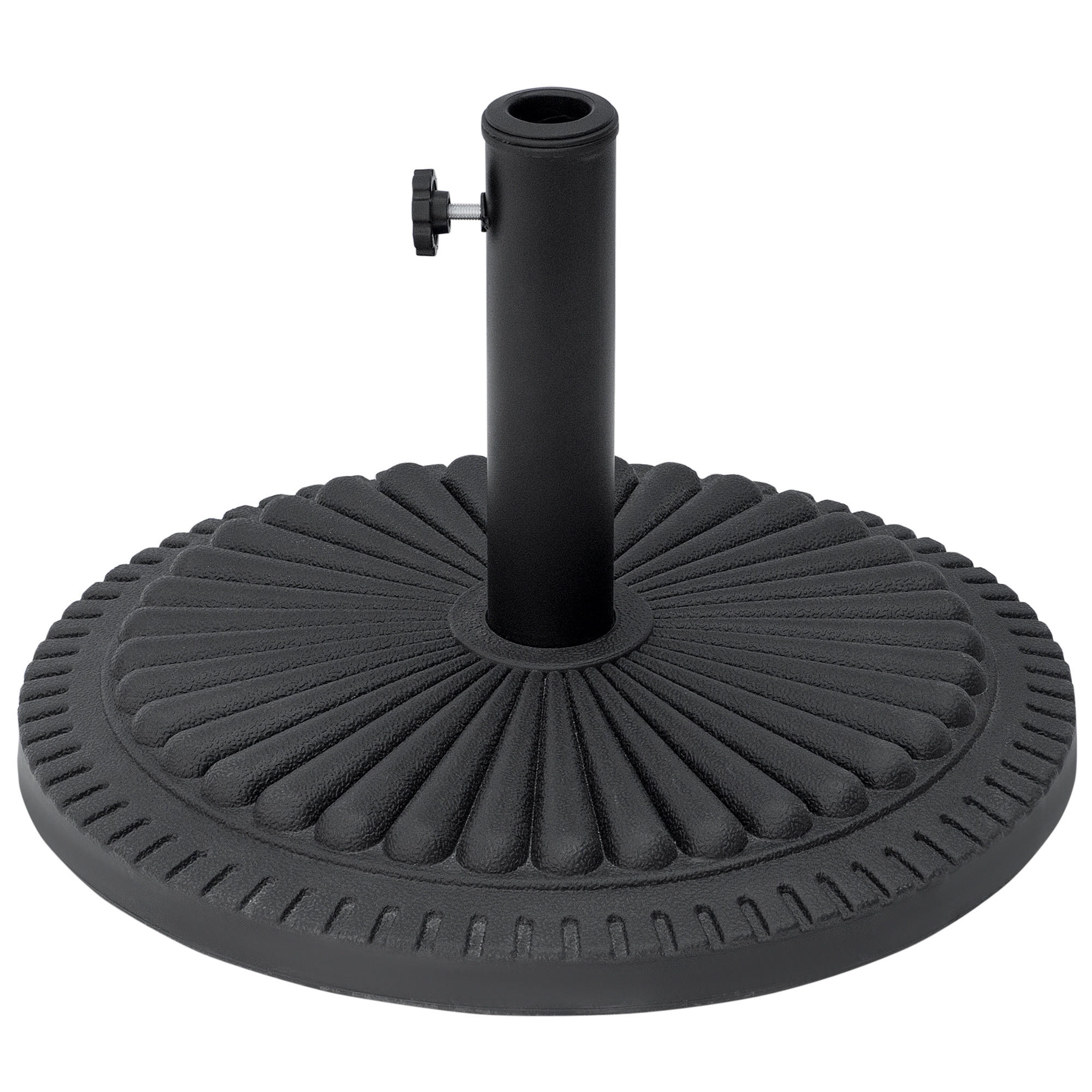 SONNENSCHIRMSTÄNDER 14 kg Ø49 cm Zement rund - Schwarz, Kunststoff (49/49cm) - Fortuna Lai