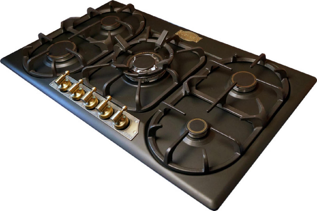 BACKOFEN-SET Elektro Einbau Backofen EH 6355 Em 60 cm+KG 9325 Em Gas Kochfeld 90 cm - Schwarz, Metall (59.4/59.4/57.5cm) - Kaiser Küchengeräte