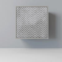 SIDEBOARD CONCRETE ZIG ZAG, Grau, 57,5x42x57,5 cm, Ohne Füße - Multicolor/Grau, Holzwerkstoff (57.5/57.5/42cm) - SpaceRebels