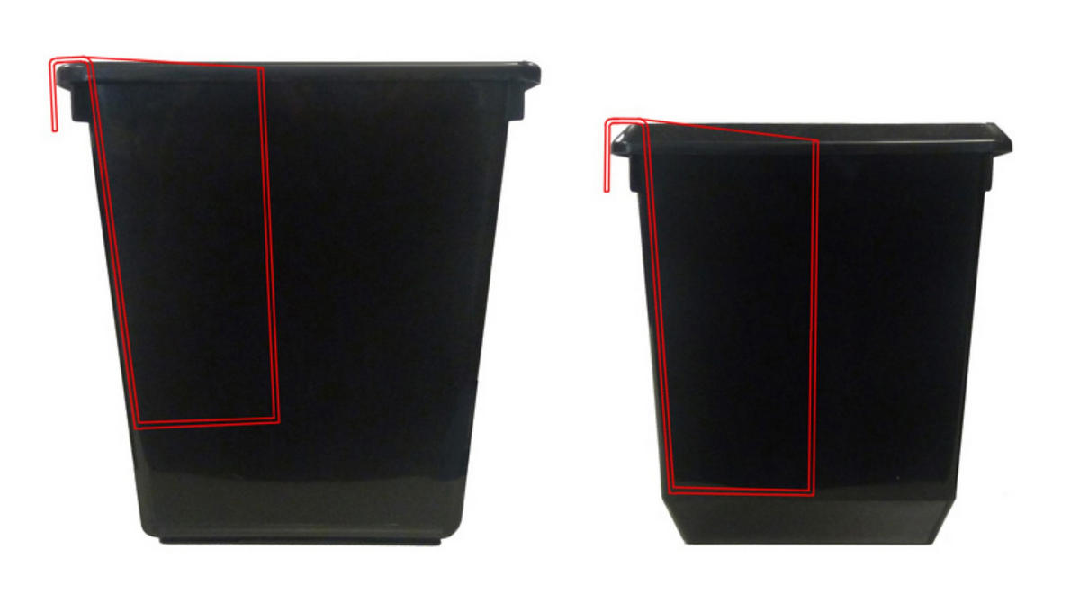 PAPIERKORB Für Kegelförmigen 26,5x15x24 cm Kunststoff Grau - Grau, Metall (15/26.5/24cm) - PROREGAL