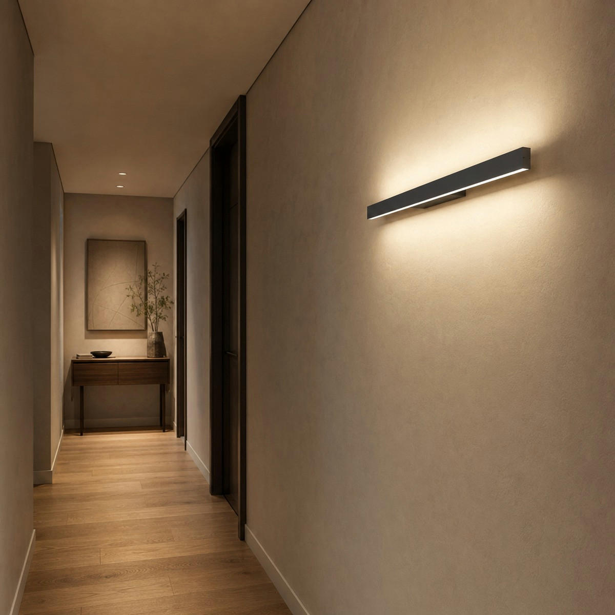 Lumicom Led-Wandleuchte Anthrazit 90x3.1x7 cm