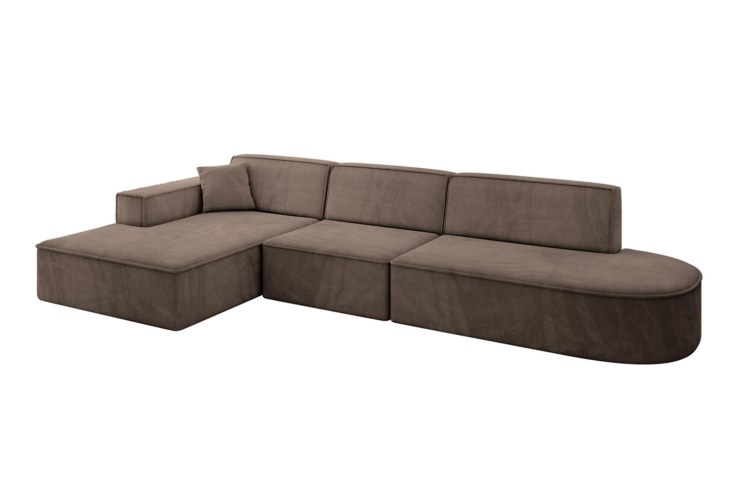 ECKSOFA Ottomane Links IREA-L2-v4 - 328x171x79 cm Braun - Braun, Holzwerkstoff/Textil (328/171cm) - ALTDECOR