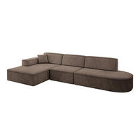 ECKSOFA Ottomane Links IREA-L2-v4 - 328x171x79 cm Braun - Braun, Holzwerkstoff/Textil (328/171cm) - ALTDECOR