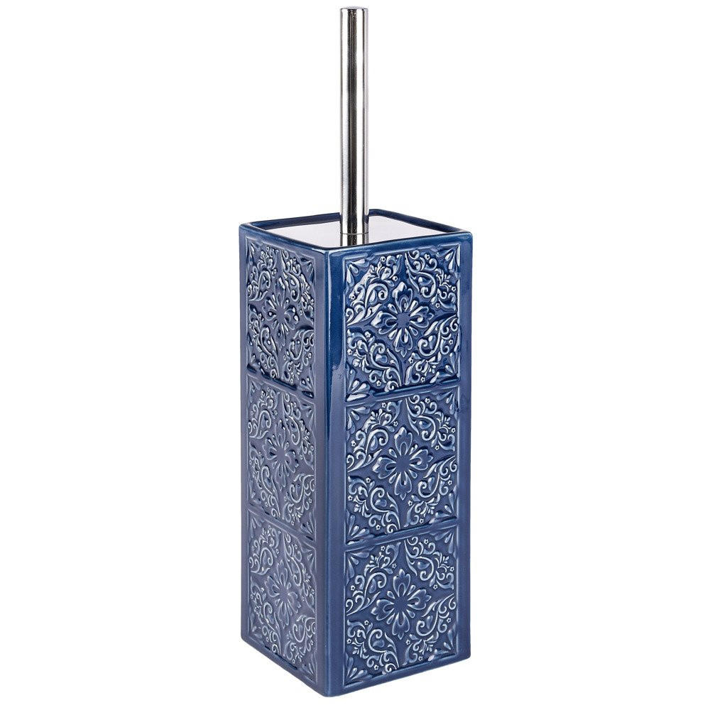 Wenko Bürstenbehälter Blau 10x35x10 cm