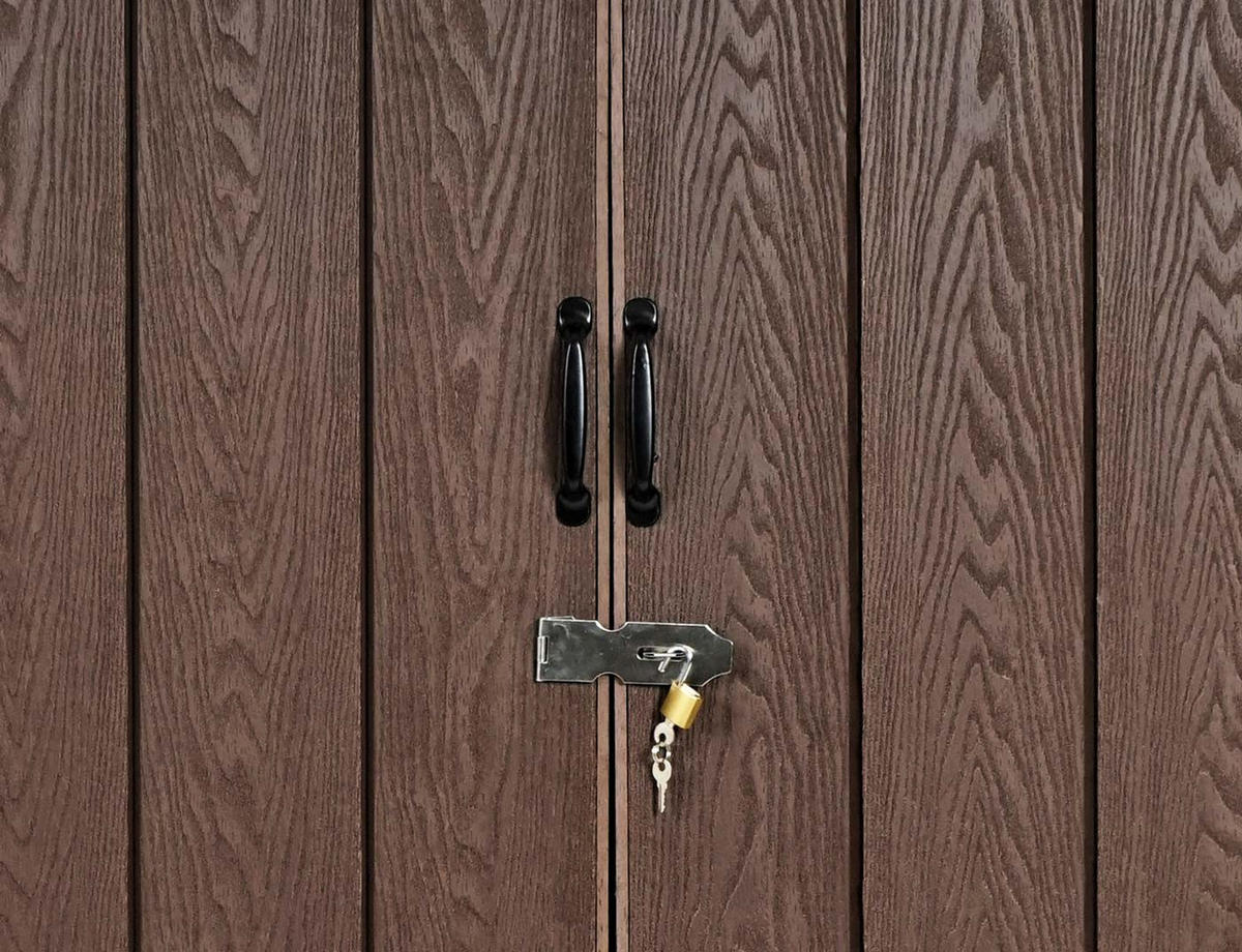 MÜLLTONNENBOX HxBxT 172x213x160cm Braun - Braun, Metall (213/172/160cm) - PROREGAL