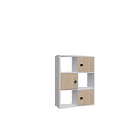 BÜCHERREGAL Tilton Weiss Eiche - Eichefarben/Weiß, Holzwerkstoff (25/93/72cm) - Decorotika