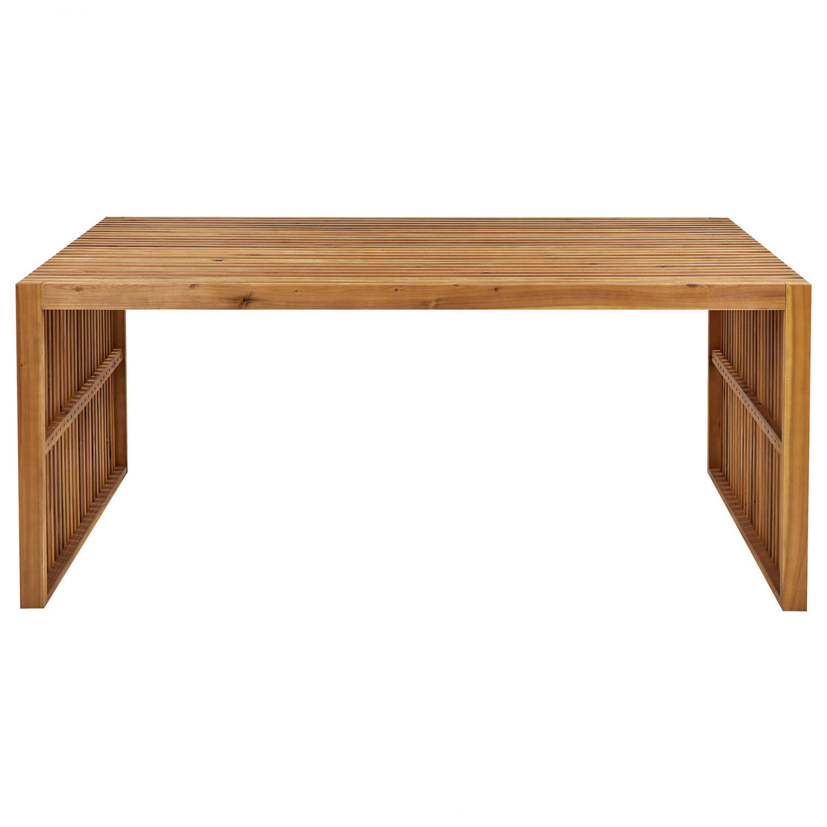 GARTENTISCH Akazienholz hellbraun 180/90 cm Sulzano - Hellbraun, Holz (90/180/75cm) - Beliani