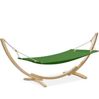 HÄNGEMATTE mit Gestell LENGER ,Grün - Grün, Holz/Textil (357/131/110cm) - KONSIMO®