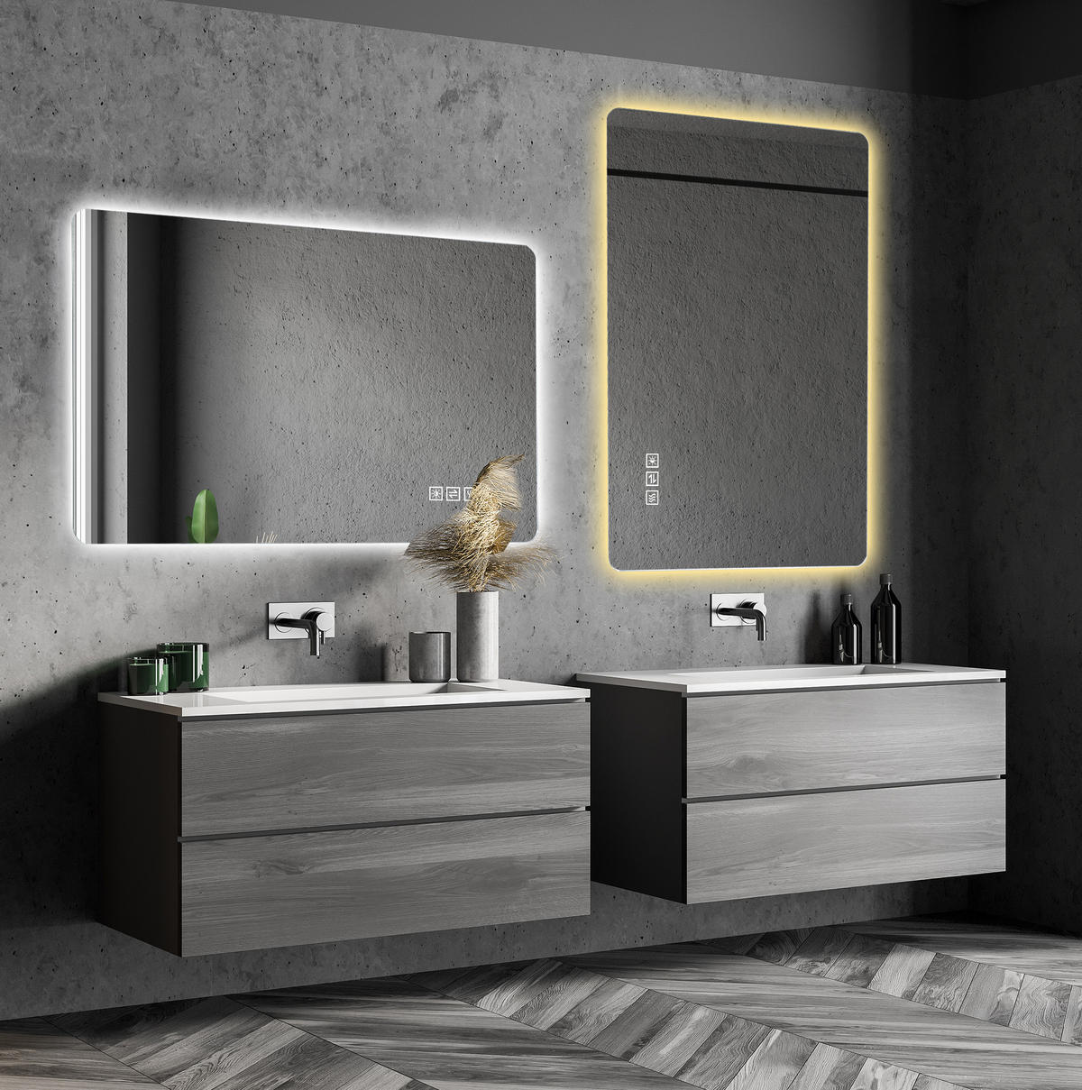 WANDSPIEGEL 60/2,9/100 cm silber aus Glas und Metall mit Anti-Beschlag - Silberfarben, Glas (60/2.9/100cm) - OKWISH