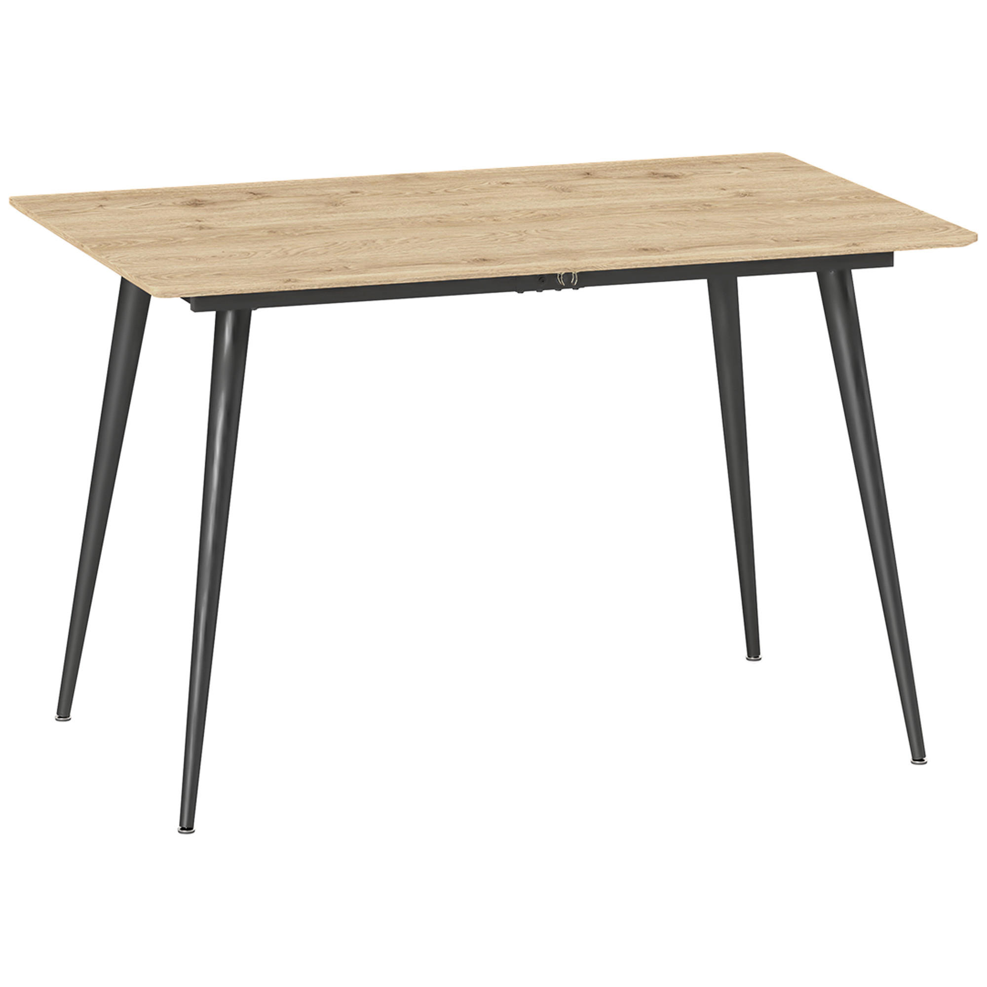AUSZIEHTISCH 120/75/77 cm in Natur mit Stahlgestell – ausziehbar auf 160 cm - Braun, Holzwerkstoff (160/75/77cm) - BEAOK