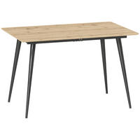 AUSZIEHTISCH 120/75/77 cm in Natur mit Stahlgestell – ausziehbar auf 160 cm - Braun, Holzwerkstoff (160/75/77cm) - BEAOK