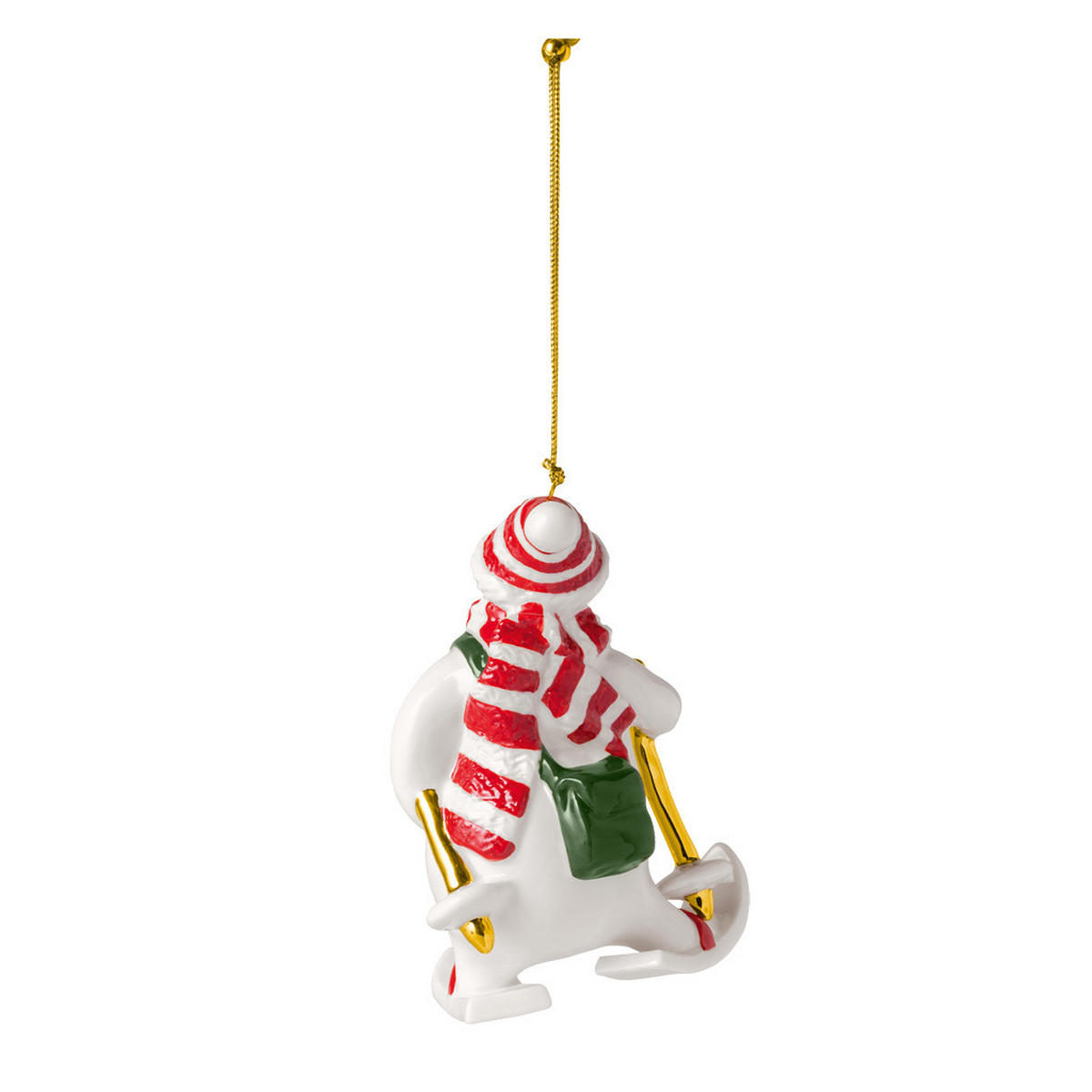 ORNAMENT SCHNEEMANN 2026 Christmas Classics weiß-gold 7,3 x 6,8 x 9,9 cm - Goldfarben/Weiß, Keramik (6.8/9.9/7.3cm) - Villeroy & Boch