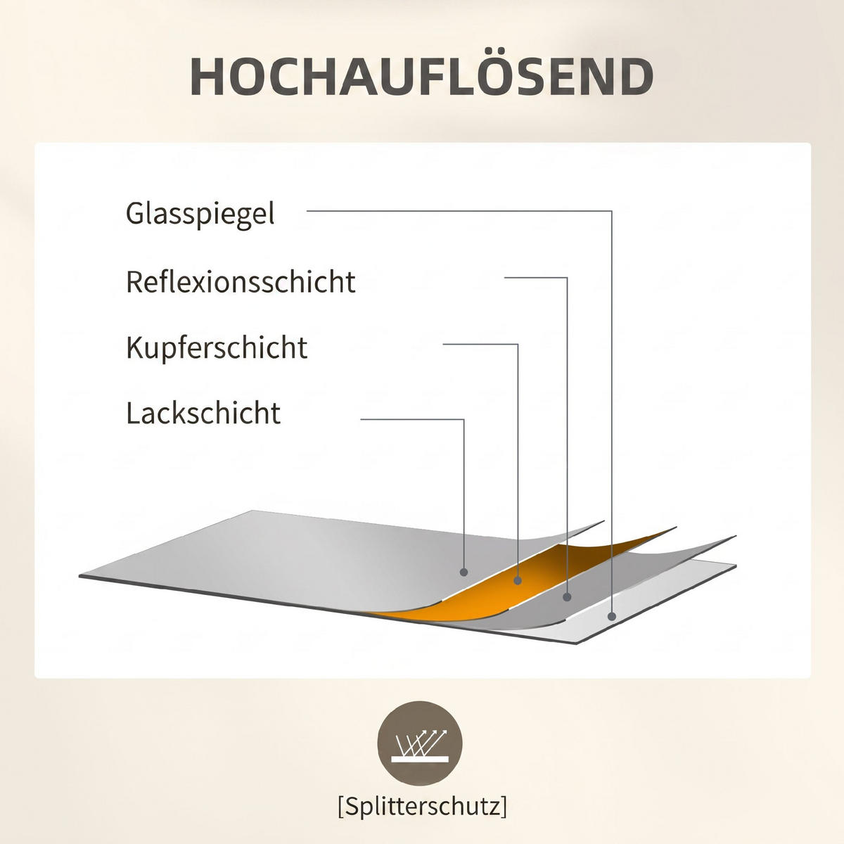WANDSPIEGEL Schwarz 90/2/60 cm - Schwarz, Glas (90/60/2cm) - PANGIVO
