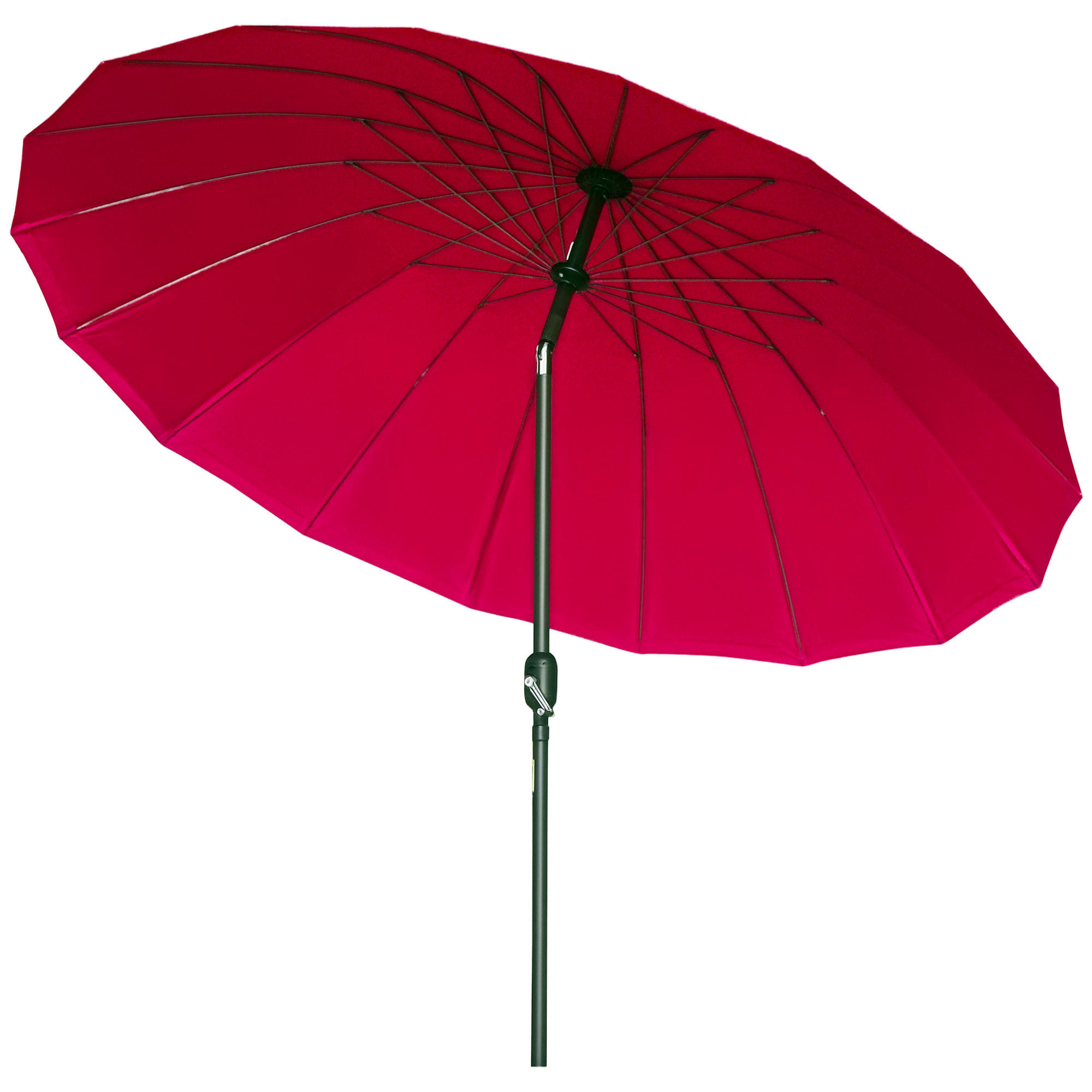 SONNENSCHIRM DE-11407 neigbar, mit Kurbel, 18 Streben Weinrot - Weinrot, Metall (250/250cm) - ComfortXL