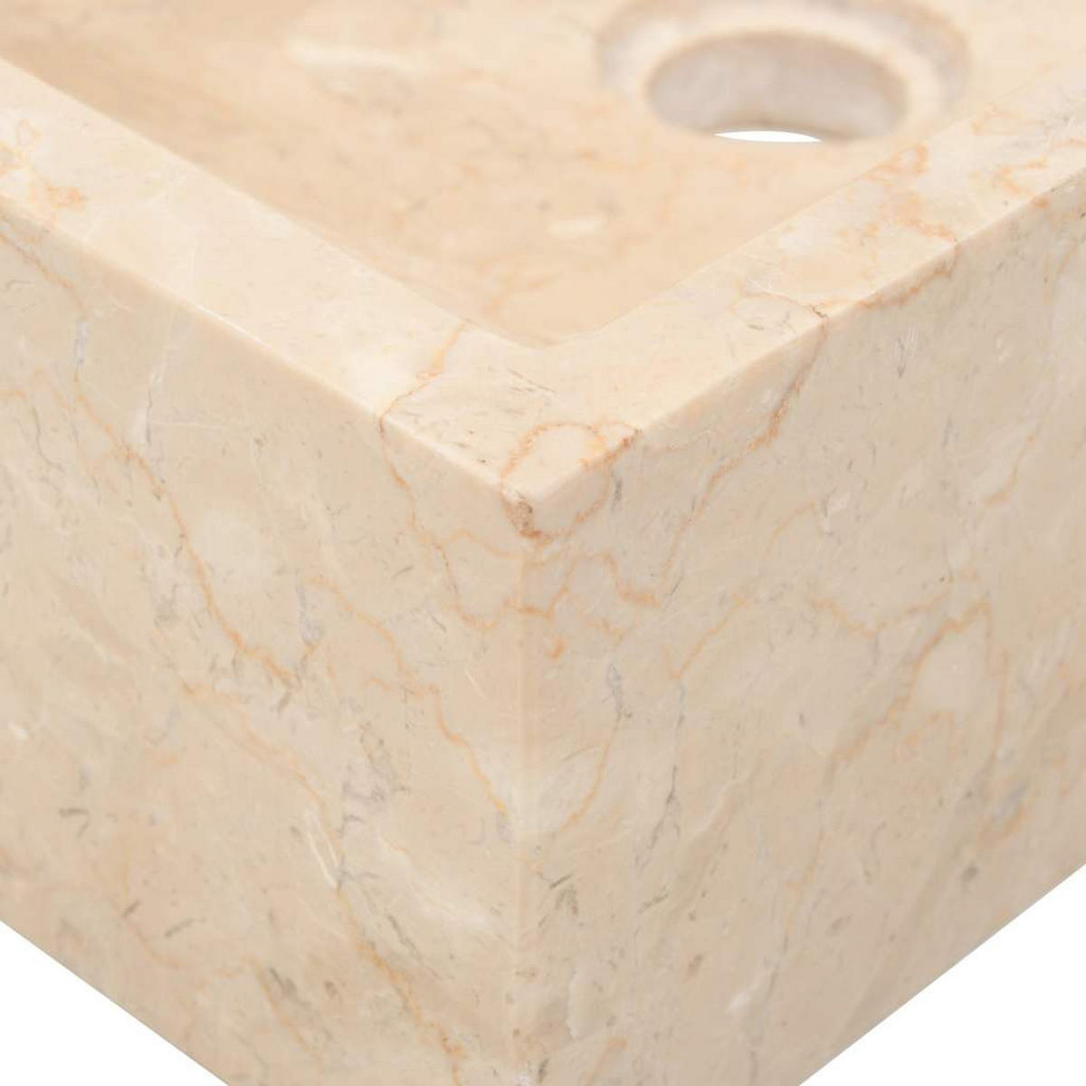 WASCHBECKEN Lacey 45/30/12 cm - Creme, Stein (45/12/30cm) - Nettlife
