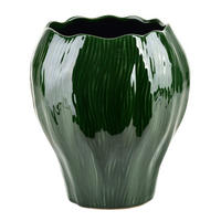 VASE Manon Dunkelgrün Keramik - Grün, Keramik (31cm) - Mondex