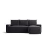 ECKSOFA mit Schlaffunktion SAVIO Poso 34 Rechts - Graphitfarben, Textil (232/140cm) - Bedante