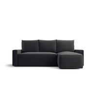 ECKSOFA mit Schlaffunktion SAVIO Poso 34 Rechts - Graphitfarben, Textil (232/140cm) - Bedante