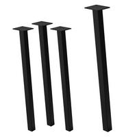 TISCHBEINE 4er Set I-96GRAD-Design H:72 cm Schwarz 4x4 cm - Schwarz, Metall (4/72/4cm) - ML-DESIGN
