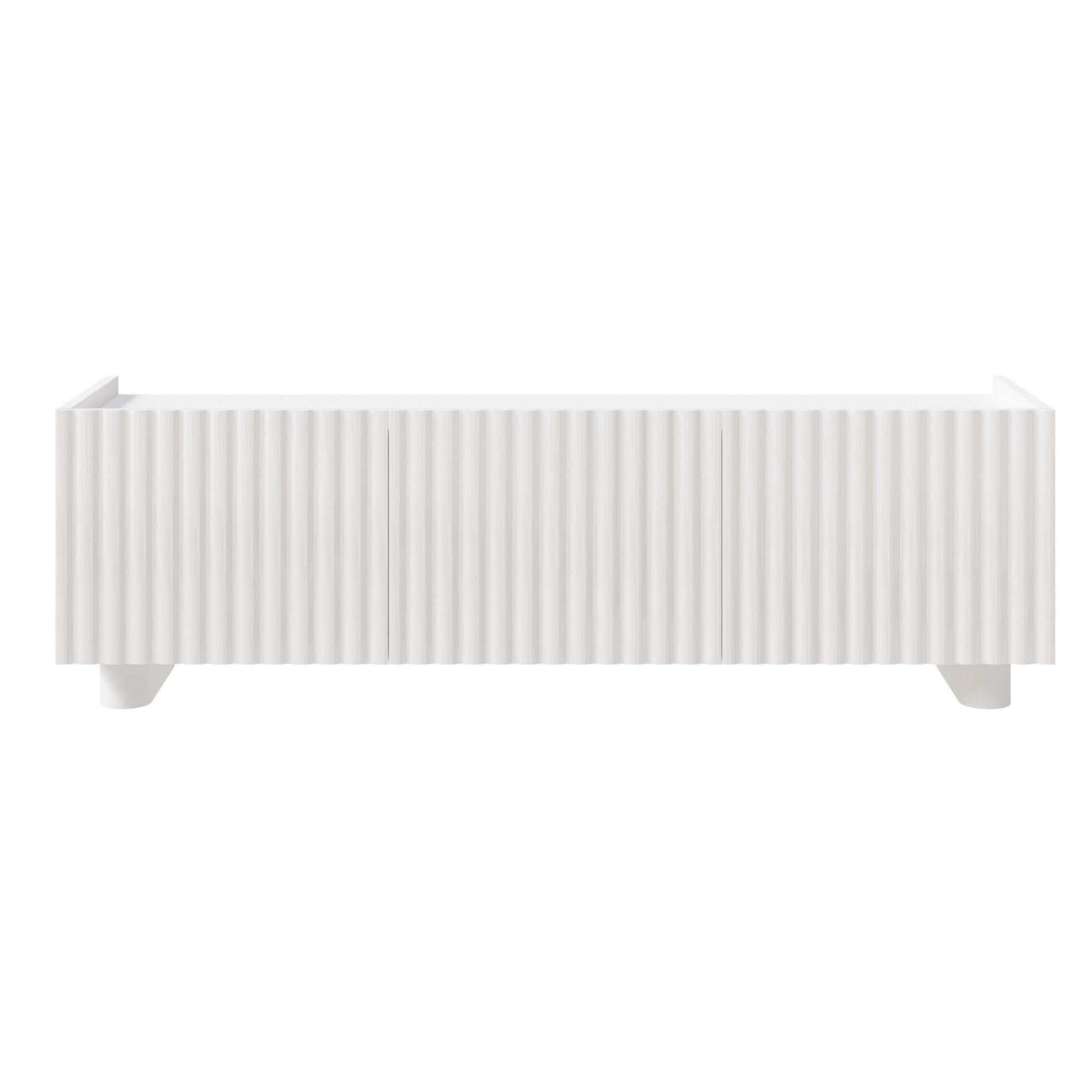 TV-LOWBOARD Fiorra Weiß Hochglanz, 144 cm - Weiß, Holzwerkstoff (144/49/38.3cm) - Selsey