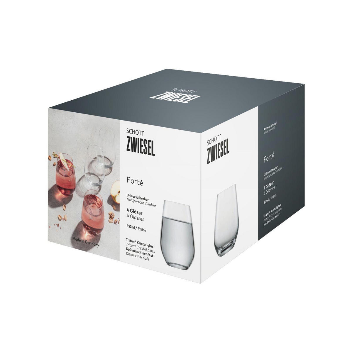 UNIVERSALBECHER Forté transparent 557 ml 4er Set - Transparent, Glas (0.557L) - Schott Zwiesel