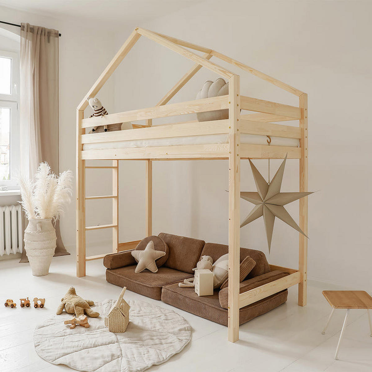 DOMČEKOVÁ POSTEĽ 90/200 Candice Prírodné drevo - hnedá, kompozitné drevo (90/200cm) - Petits-meubles