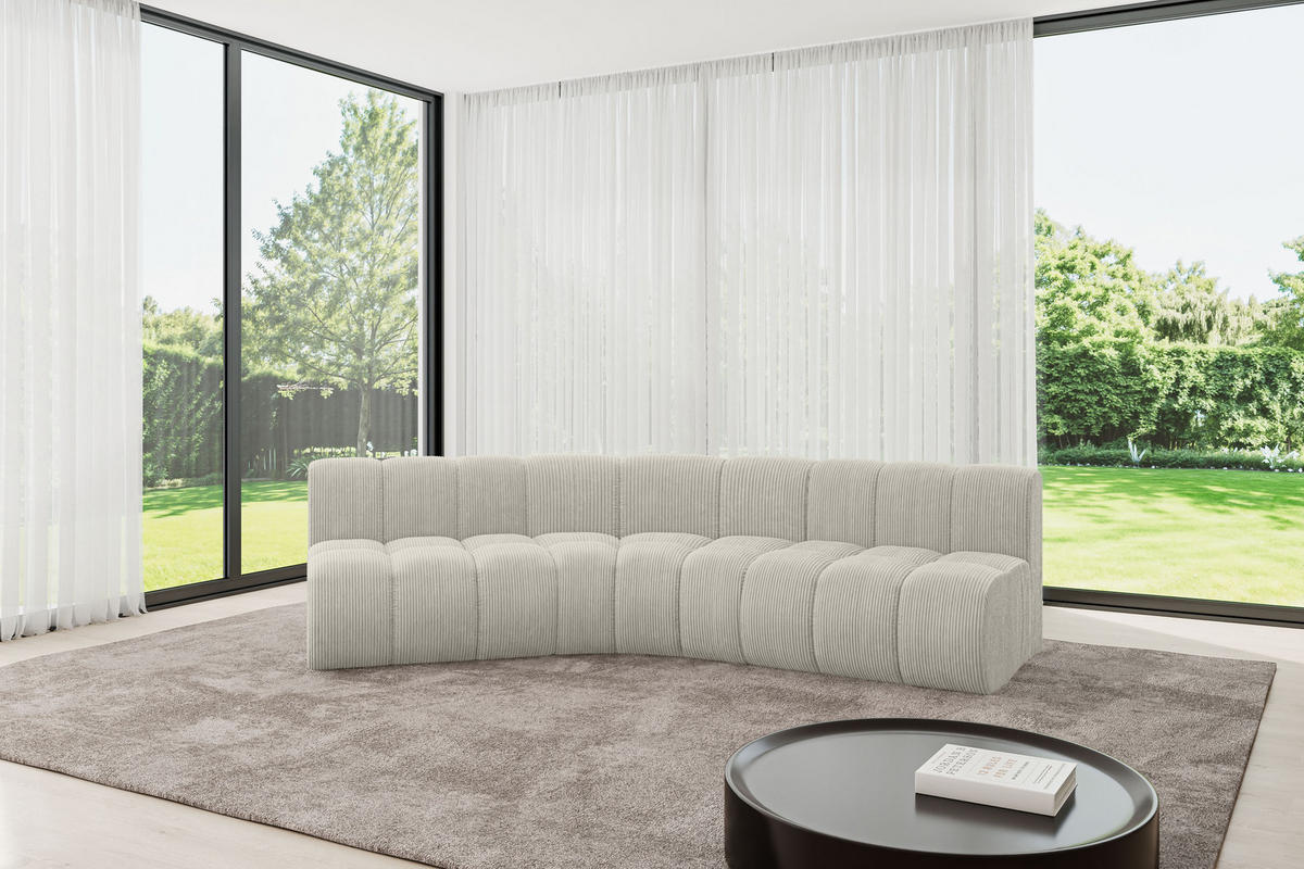 ECKSOFA modulares Sofa Montra-L1 - 290x174x70 cm Hellgrau - Hellgrau, Holzwerkstoff/Textil (290/174cm) - ALTDECOR
