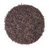 SHAGGY-TEPPICH Dallas rund 150 cm - Dunkelbraun, Leder (150/150cm) - Homescapes