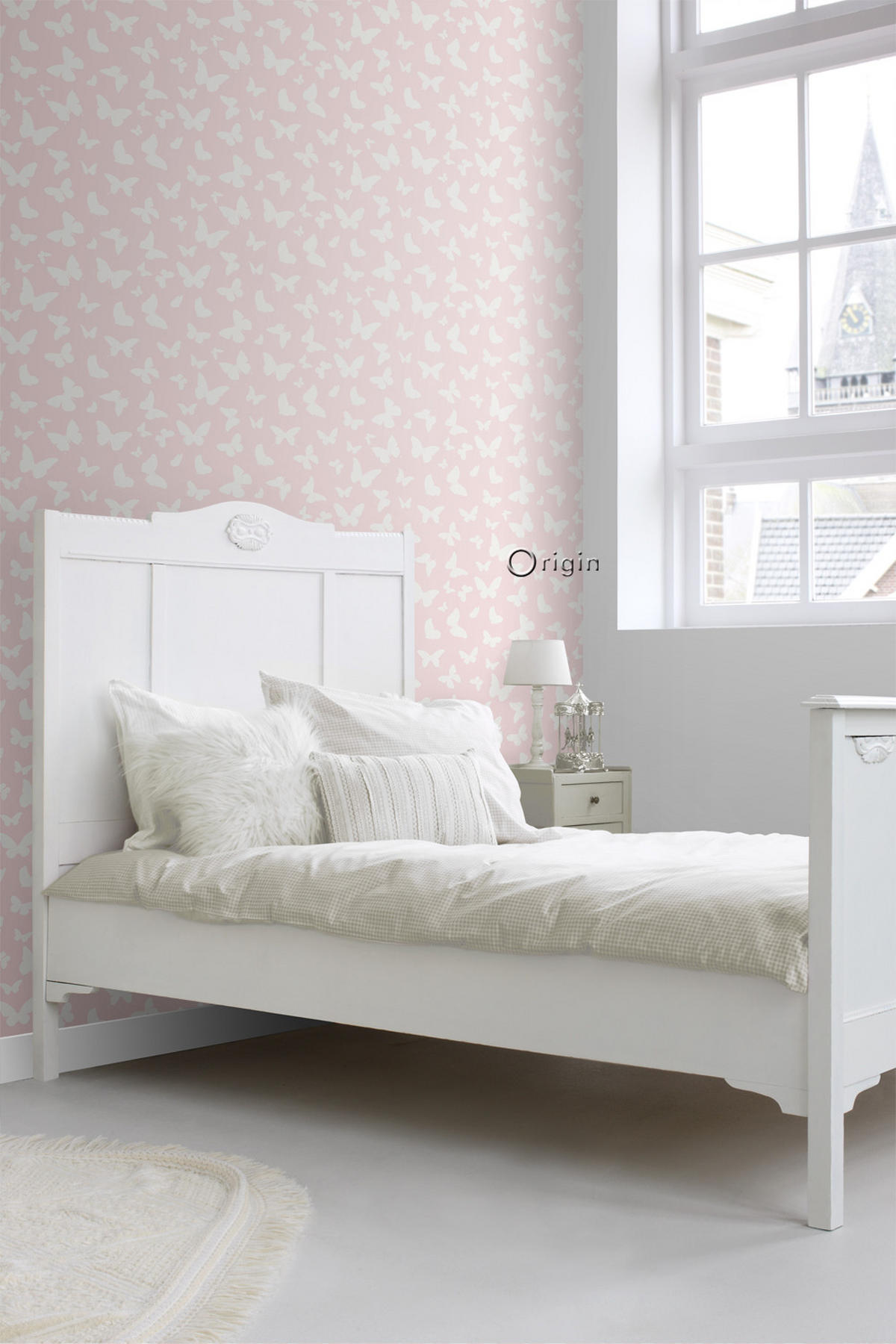 TAPETE Schmetterlinge 53 cm x 10.05 m - Pink, Papier (53/0.1cm) - Origin Wallcoverings