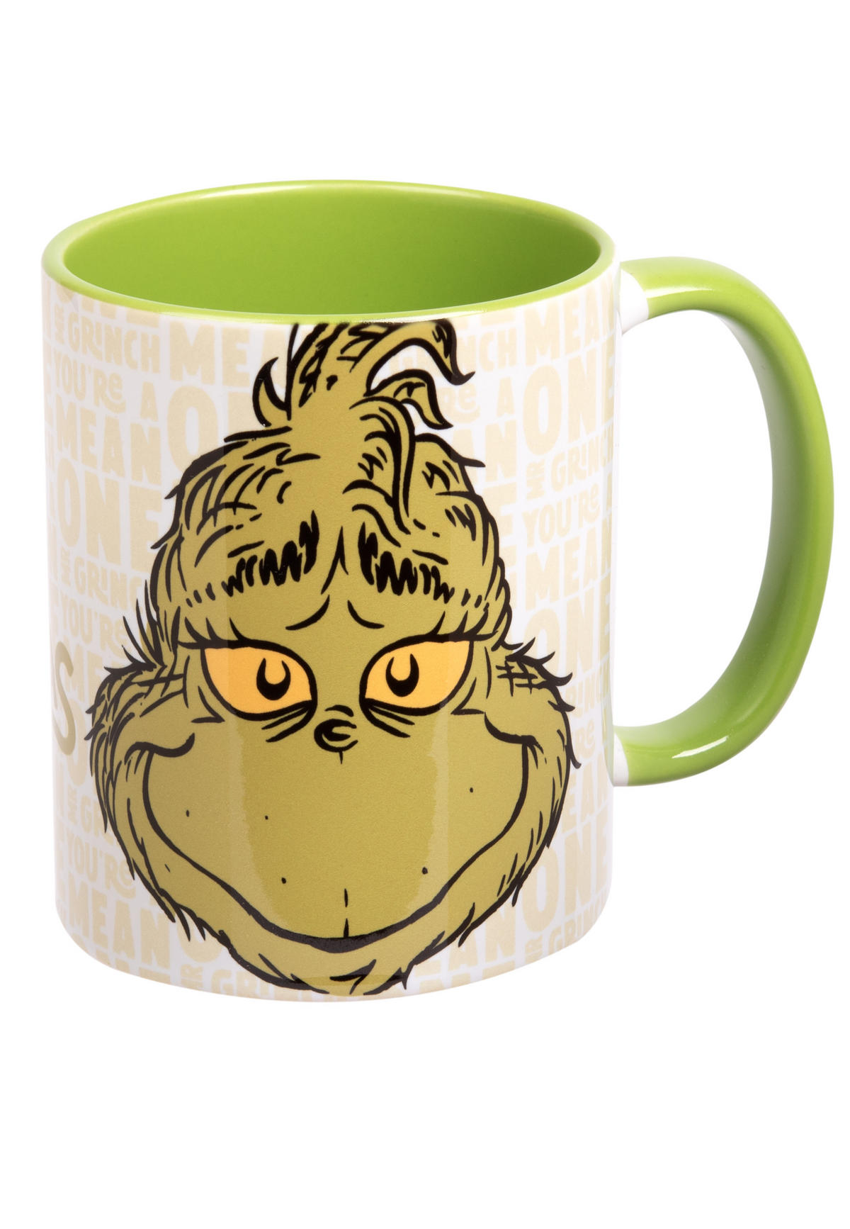 KAFFEEBECHER The Grinch Merry Grinchmas Weiß 320 ml - Weiß, Keramik (0.32L) - United Labels