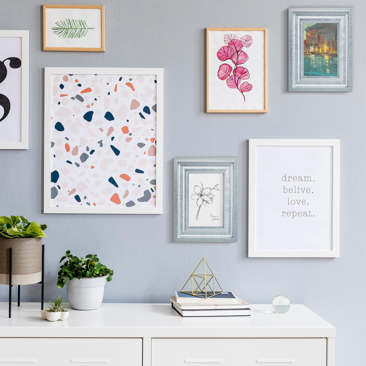 2XBILDERRAHMEN - Goldfarben, Glas/Kunststoff (26.5/36.5/2cm) - Relaxdays