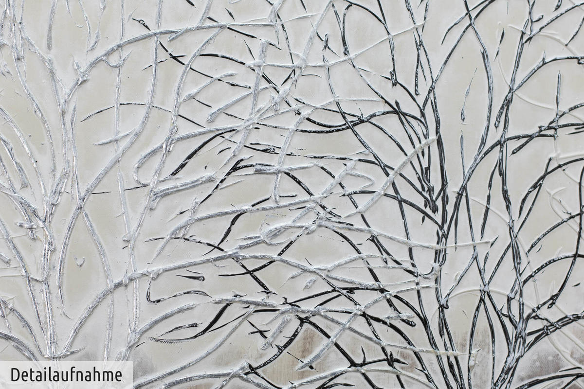 ACRYLBILD HANDGEMALT 120/60 cm - Beige/Weiß, Holz/Textil (120/60cm) - KUNSTLOFT