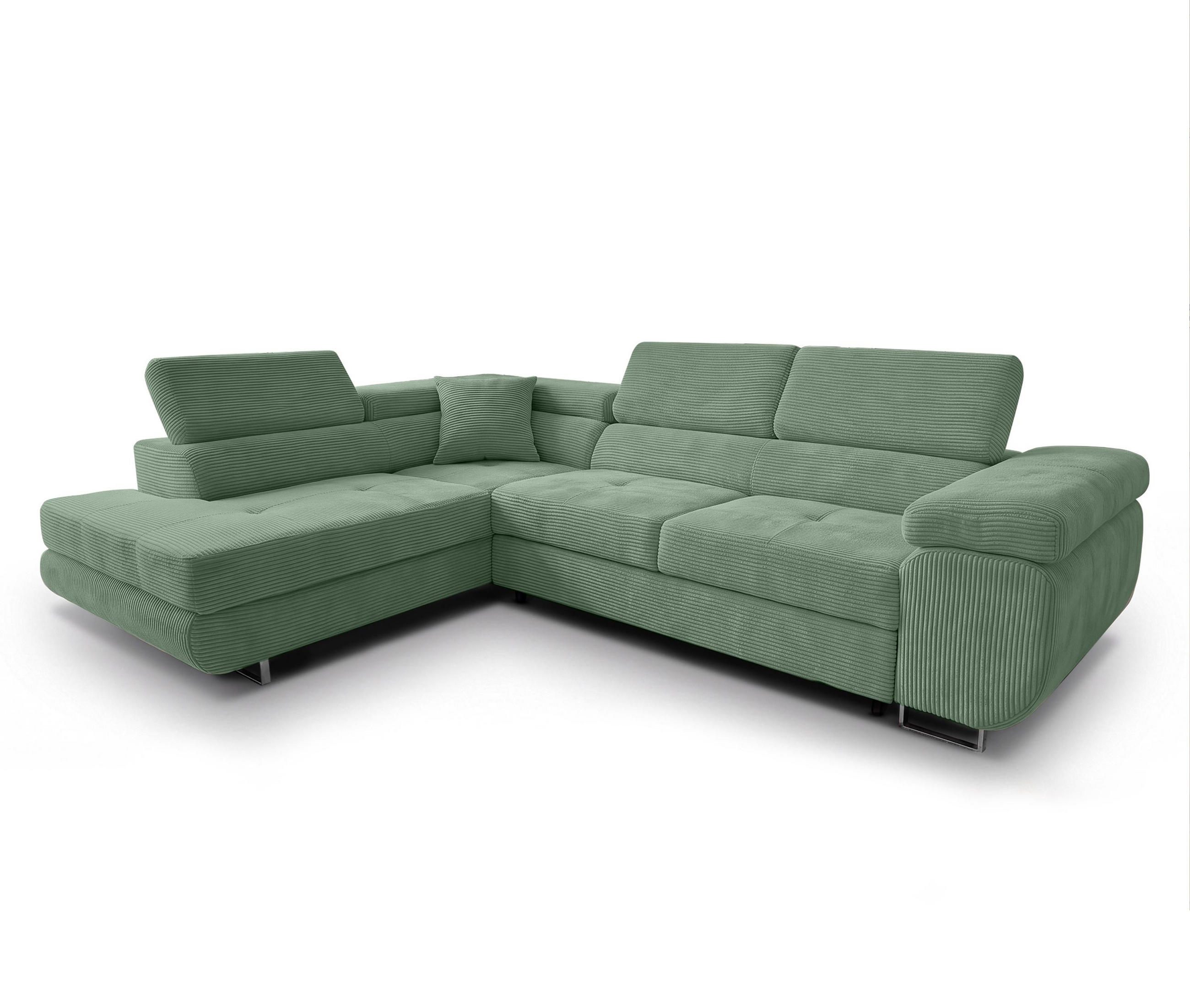 AX Living Ecksofa Salbeigrün 276x203 cm