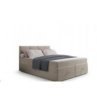 BOXSPRINGBETT 180 x 200 cm PRADO mit Taschenmatratze H3 und Bettkasten, Beige - Beige, Holzwerkstoff/Kunststoff (180/200cm) - Trada
