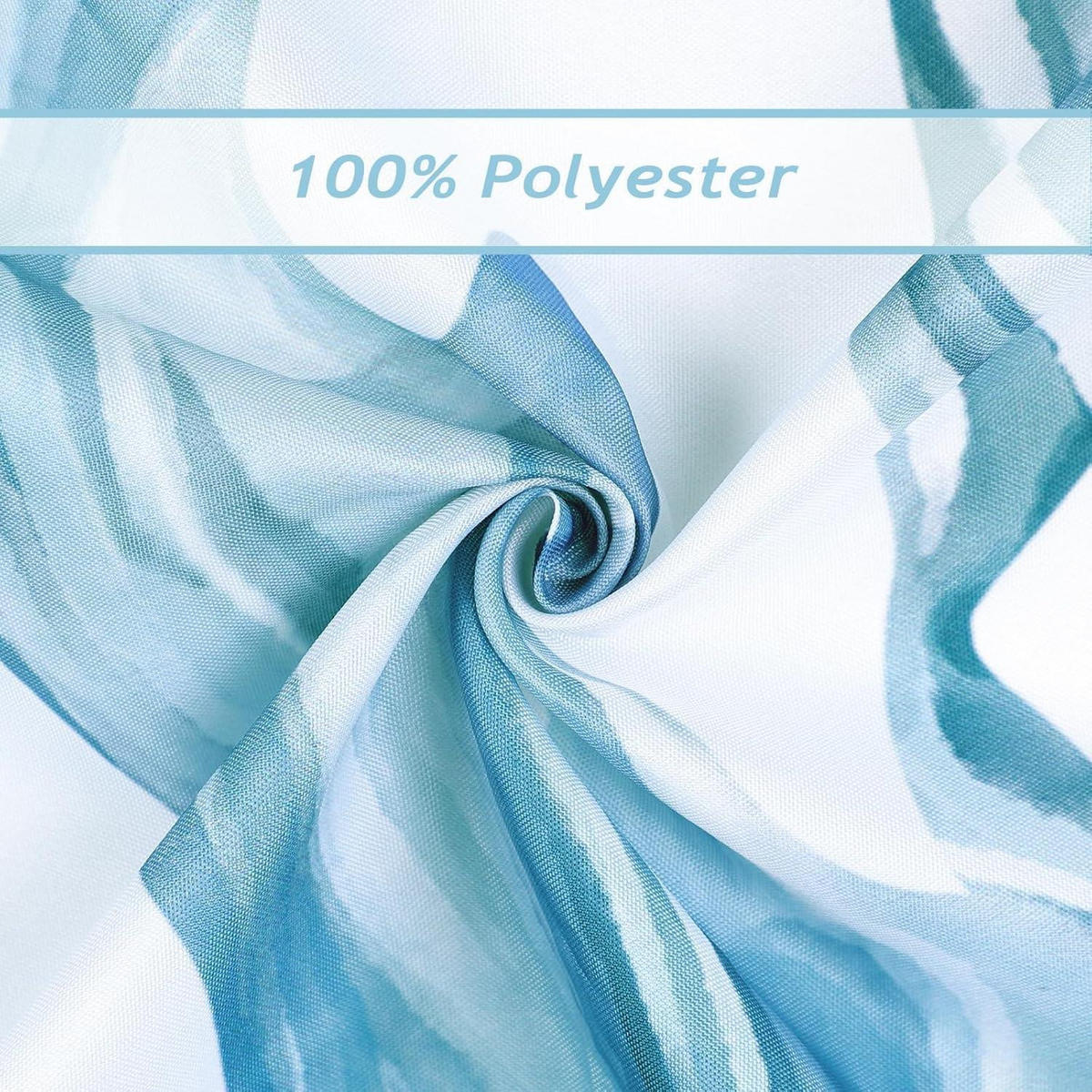 DUSCHVORHANG Qualle Blau Ozean 180 x 180 cm - Blau, Textil (180/180cm)