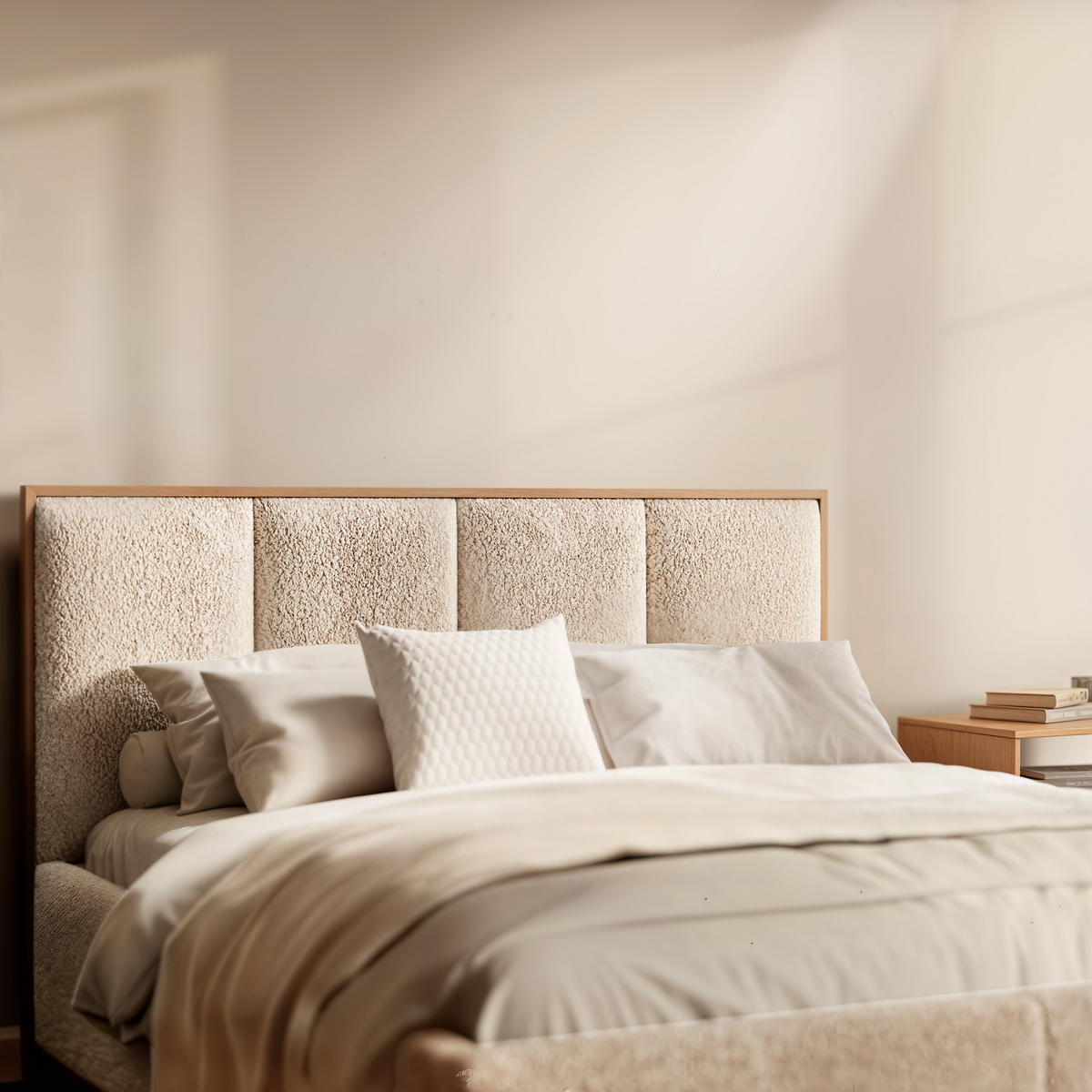 POLSTERBETT RIZZ 160/200 cm Bettkasten, ohne Matratze, Hellbeige - Sandfarben, Textil/Metall (160/200cm) - Idohome