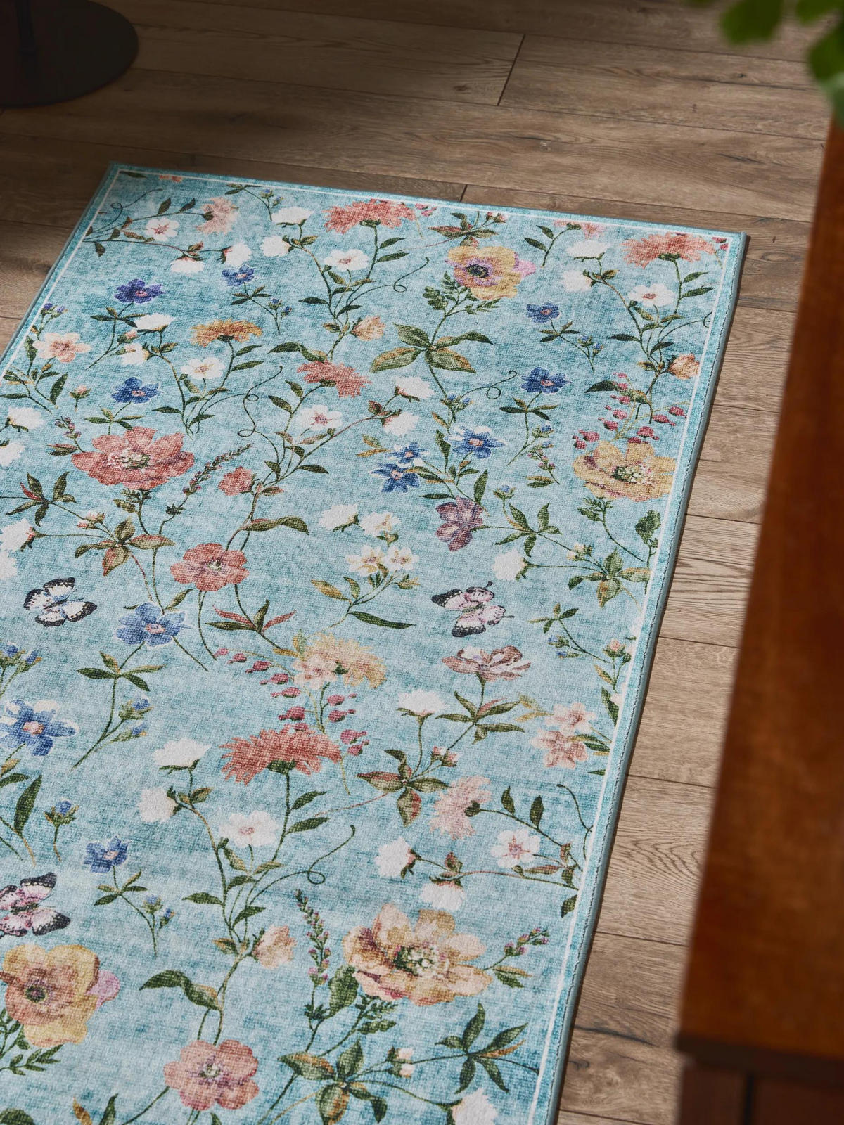 LÄUFER Milly waschbar Multicolor/Türkis 80/240 cm - Türkis/Multicolor, Kunststoff/Textil (80/240cm) - benuta