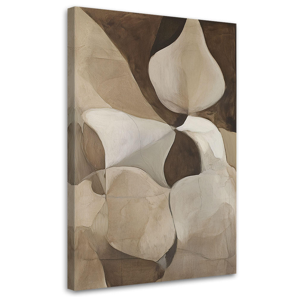 LEINWANDBILD Abstrakte Formen 40x60cm - Braun, Textil (40/60cm) - Feeby