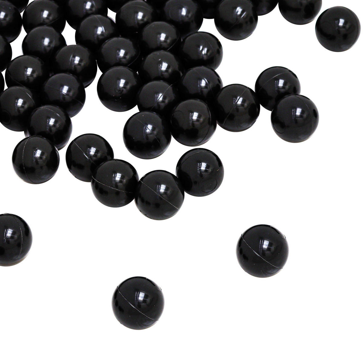 BÄLLEBAD-BÄLLE 50 Stück, Schwarz, 5.5 cm - Schwarz, Kunststoff (5.5/5.5/5.5cm) - Littletom