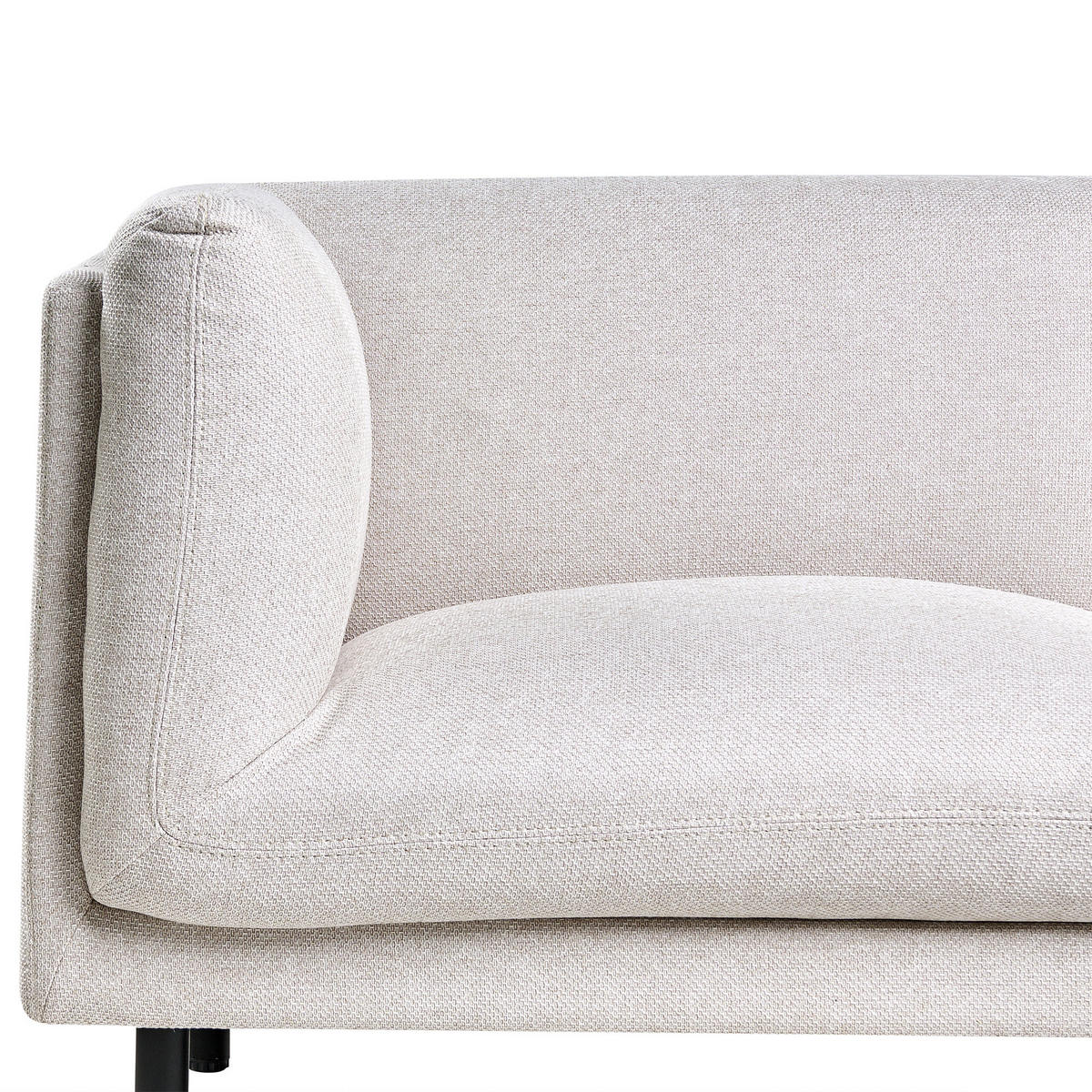 POHOVKA 3-místná Látka Světle béžová Vorgod - béžová, textil (221/76/84cm) - Beliani