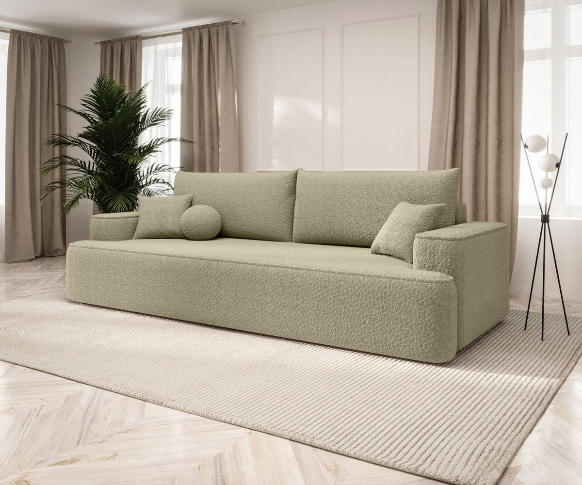 SOFA mit Schlaffunktion FIGO Quelle 06 - Beige, Textil (250/75/150cm) - Bedante