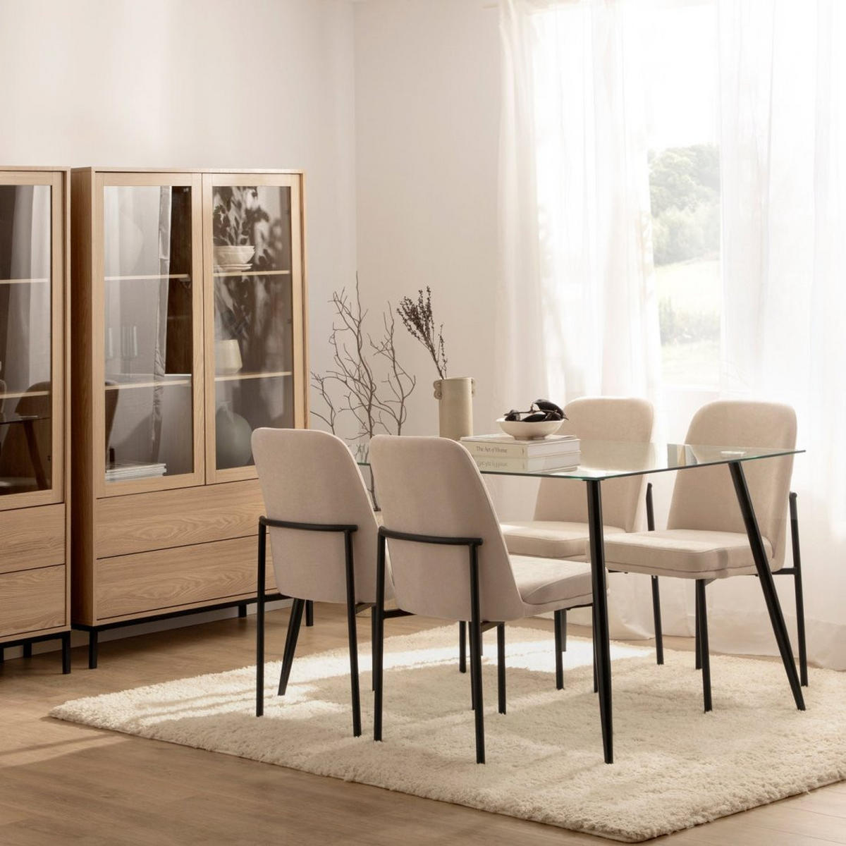 ESSTISCH Tary Durchsichtig 140 cm x 75 cm - Transparent, Glas (90/140/75cm)