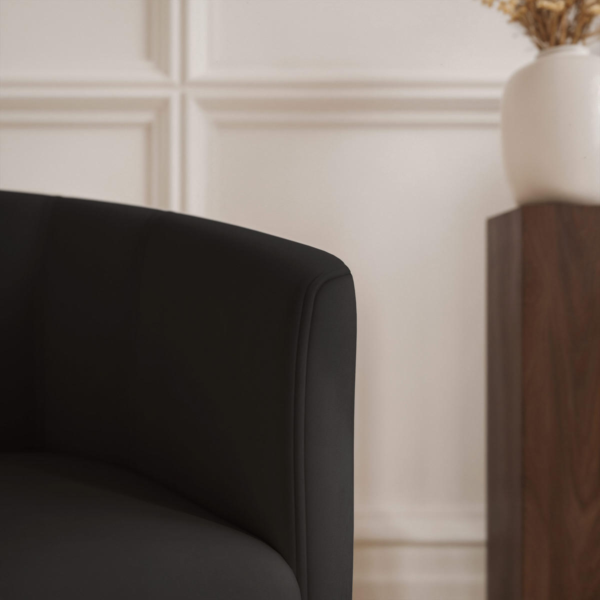 COCKTAILSESSEL KIRA 58/74 cm Schwarz - Schwarz, Kunststoff/Textil (58/74/58cm) - Idohome