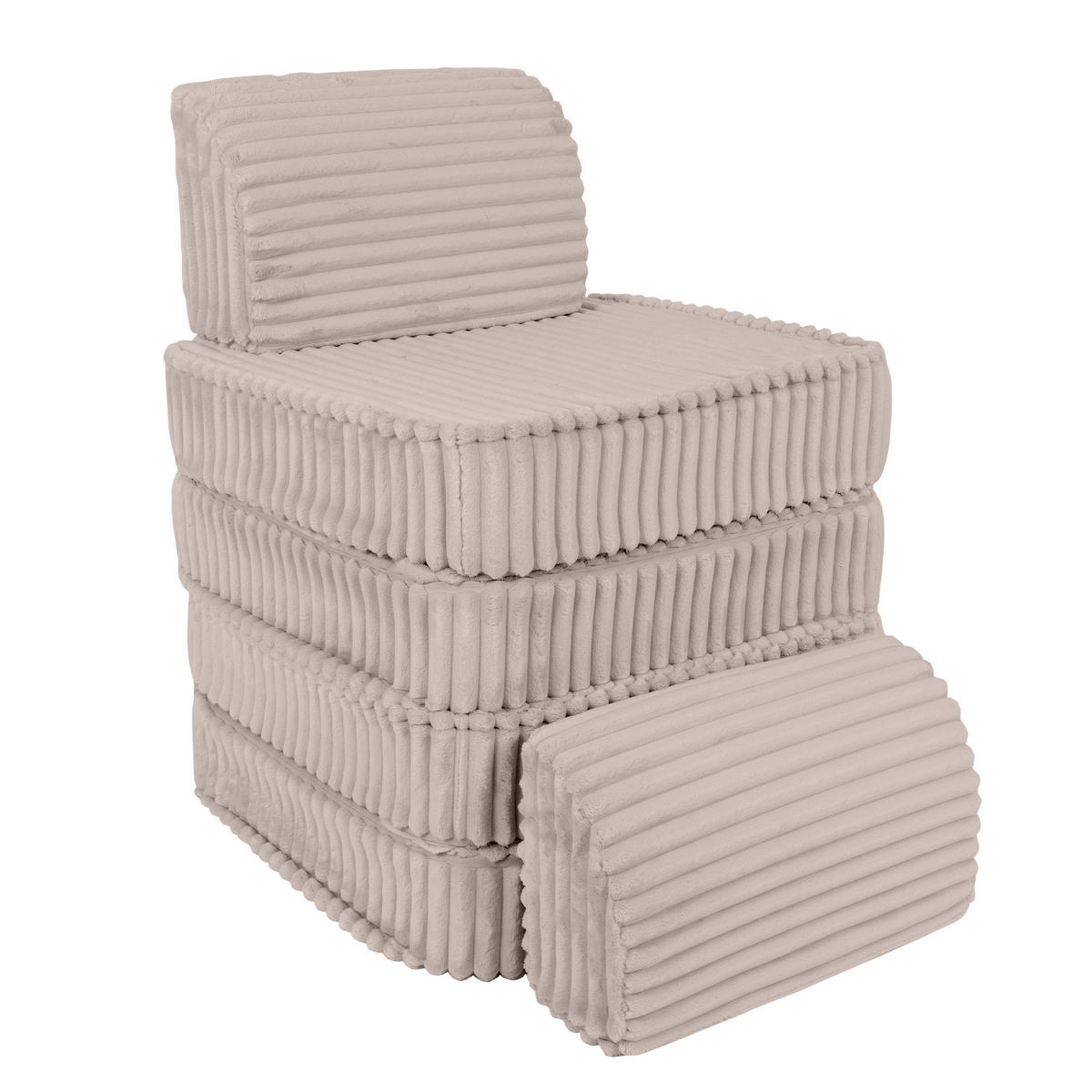 KINDERSOFA, Pocket Basic, Churros, Kieselbeige - Trüffeleichefarben, Textil (120/25/60cm) - MeowBaby