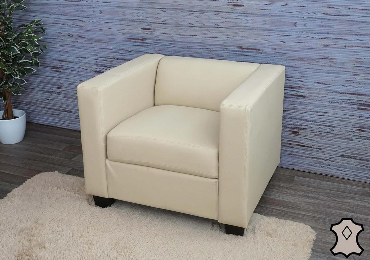 SESSEL LOUNGESESSEL Beige - Beige, Leder (86/70/75cm) - MCW