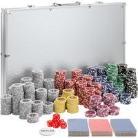 POKERSET ,inklusive verschließbarer Aluminiumkoffer,silber - Silberfarben, Kunststoff (37.5/54cm) - tectake