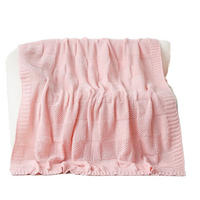 STRICKDECKE – 130 x 160 cm – Pink - Pink, Textil (130/160cm)