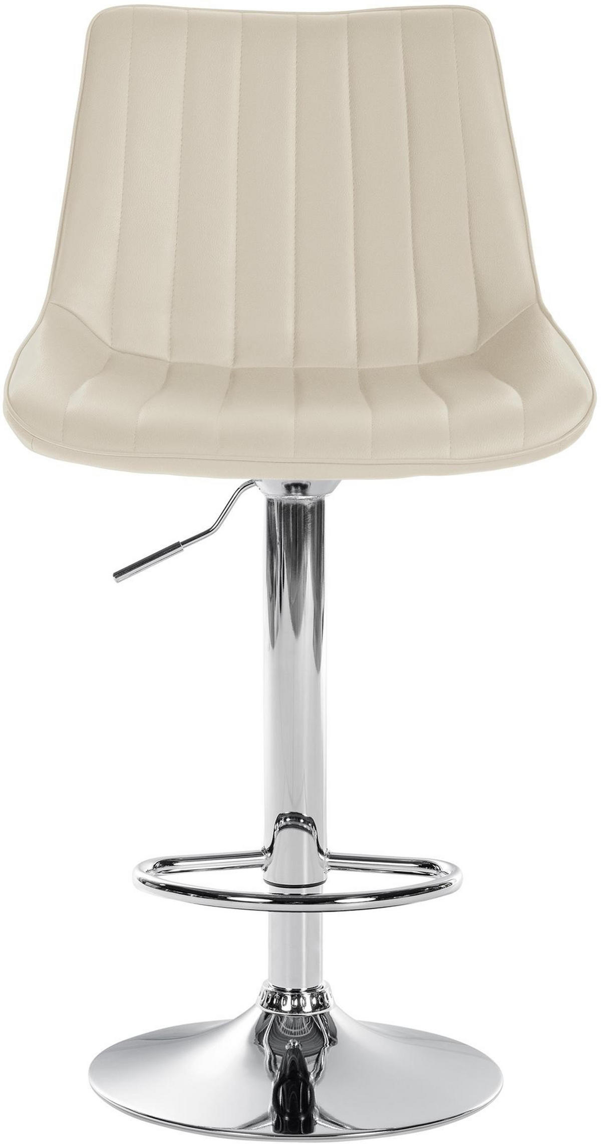 BARHOCKER Toni Kunstleder 91-112x49.5x50 cm Creme - Creme, Leder (49.5/91/50cm) - furnicato